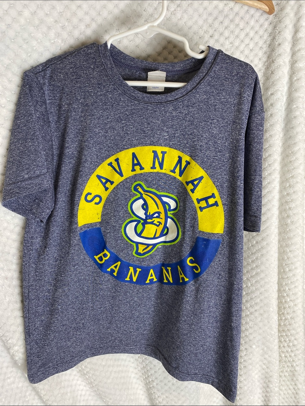 Savannah Bananas Kids Navy Heathered Graphic Tee
